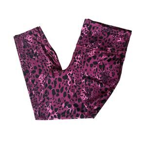 Lululemon Base Pace High Rise Tight Animal Print Pink Black Leggings Size 14